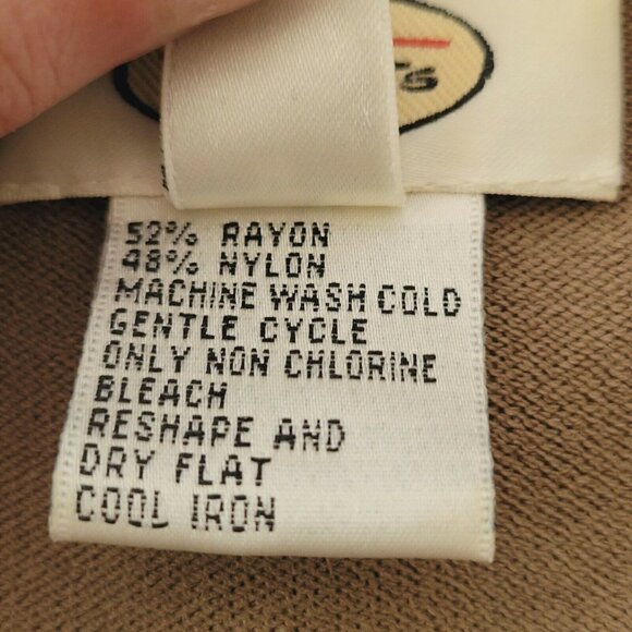 Talbots Olive Brown Button-Up Long Sleeve Cardigan Sweater Size Medium - Picture 7 of 8